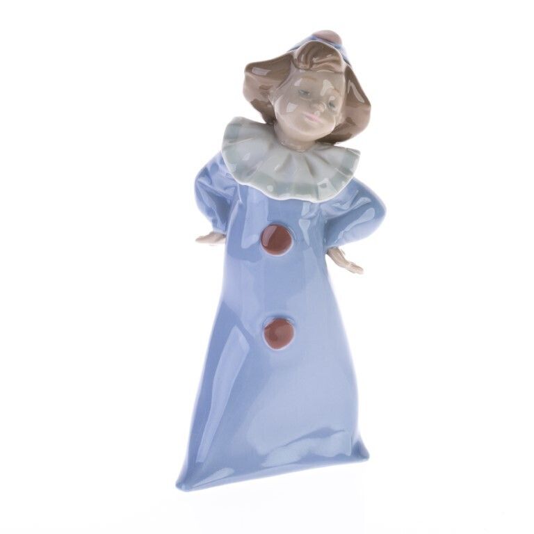 Nao By Lladro Fine Porcelain Sculpture Of A Boy Pierrot Clown