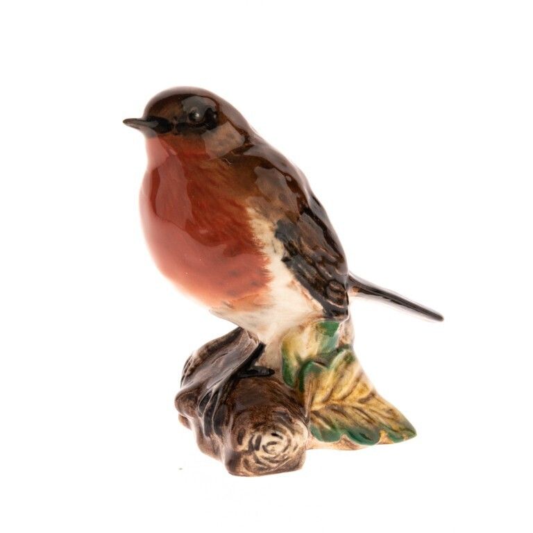 Mid Century Beswick Hand Painted Porcelain Ceramic Pottery Robin Bird Figure