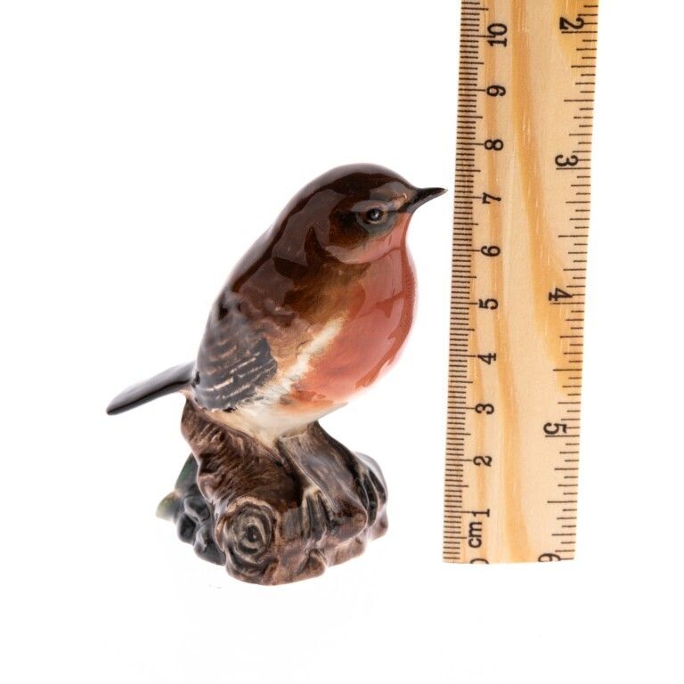 Mid Century Beswick Hand Painted Porcelain Ceramic Pottery Robin Bird Figure photo for sale