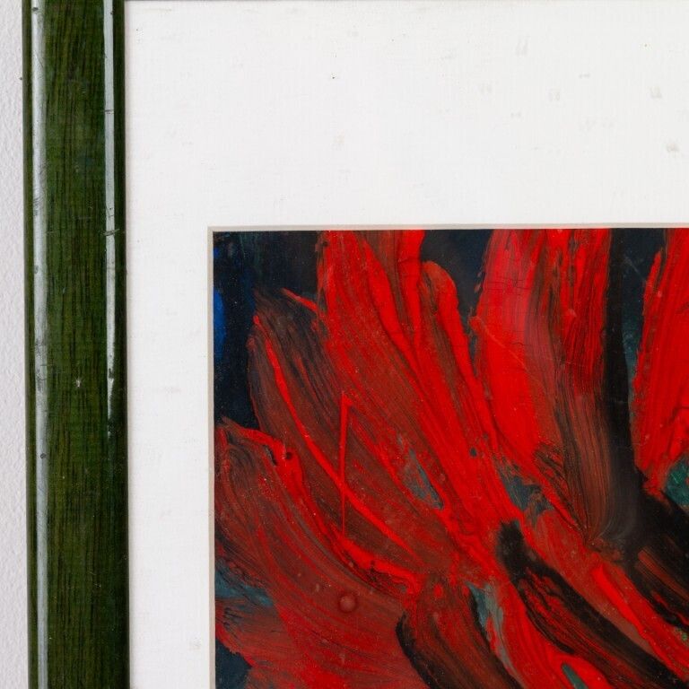Mid Century Abstract Portrait Oil Painting photo for sale