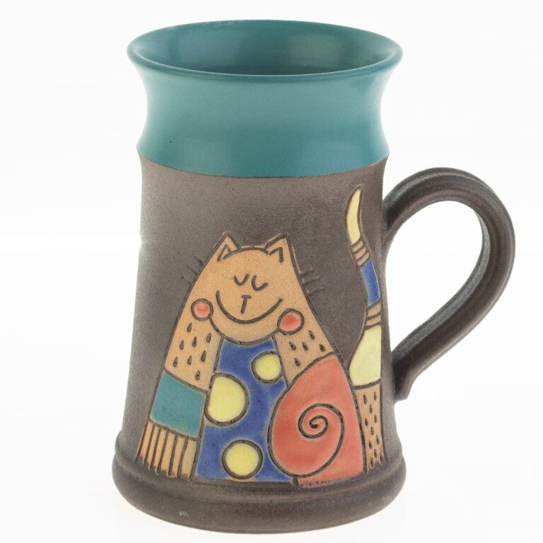 Studio Pottery Ceramic Cat Mug