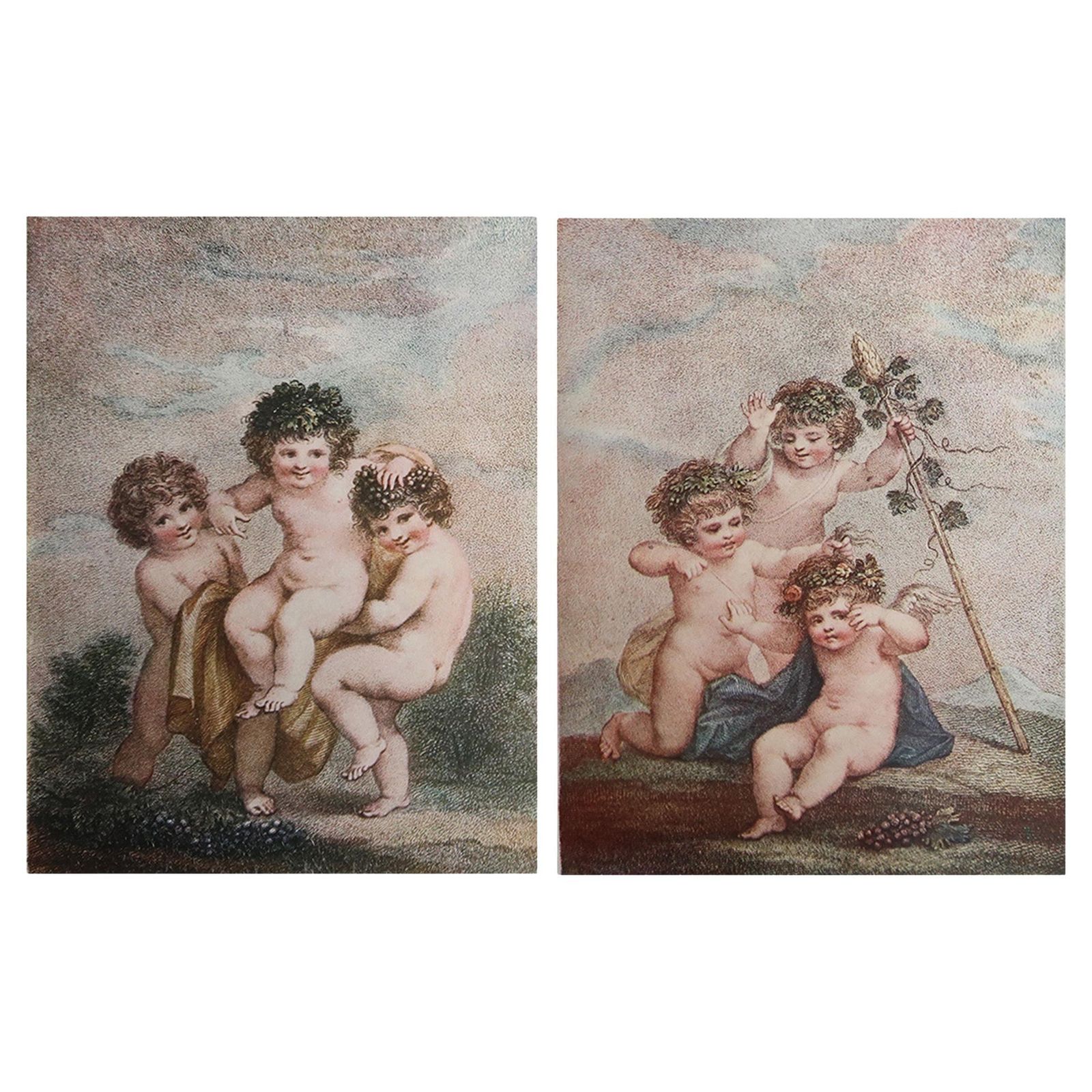 Pair Of Antique Neo Classical Bartolozzi Prints. 1907