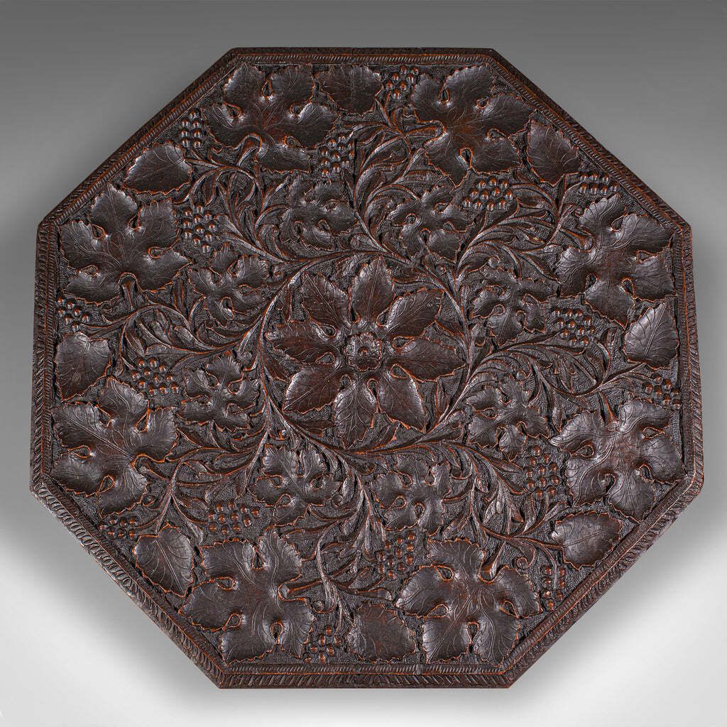 Antique Campaign Tea Table, Anglo Indian Teak, Folding, Serving, Victorian, 1900 photo buy