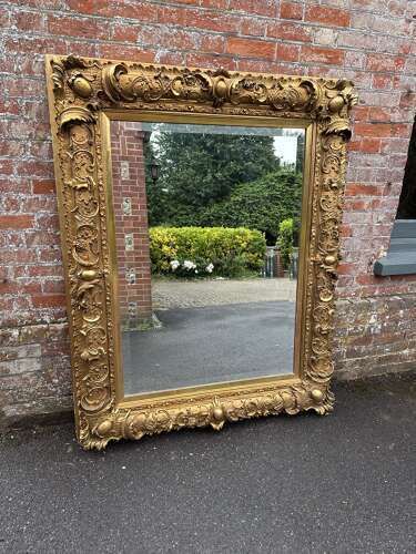 A Spectacular Large Antique English 19th Century Gilt Ornate Framed Mirror. photo buy