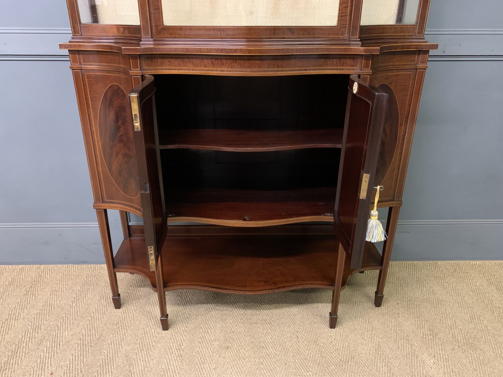 photo furniture Maple & Co. Inlaid Mahogany Display Cabinet