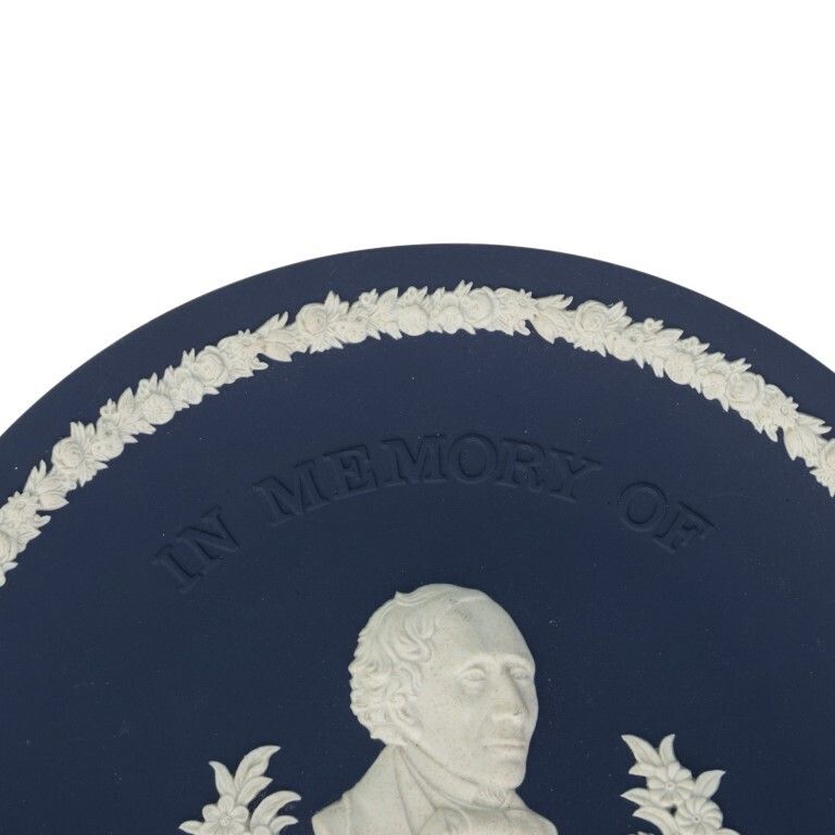 Wedgwood Portland Blue Jasperware Ceramic Porcelain Plate In Memory Of Hans Christian Anderson photo Home Decor