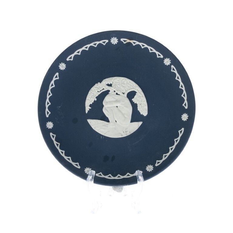 Wedgwood Portland Blue Jasperware Ceramic Porcelain Adam Wall Plaque Limited To 500