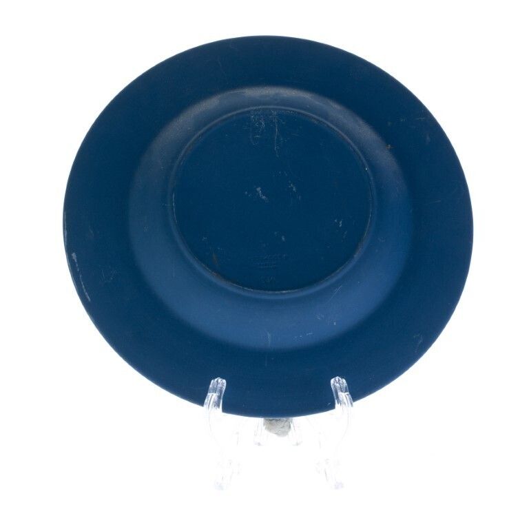 Wedgwood Portland Blue Jasperware Ceramic Porcelain Metropolitan Police Bas Relief Plate photo Home Decor