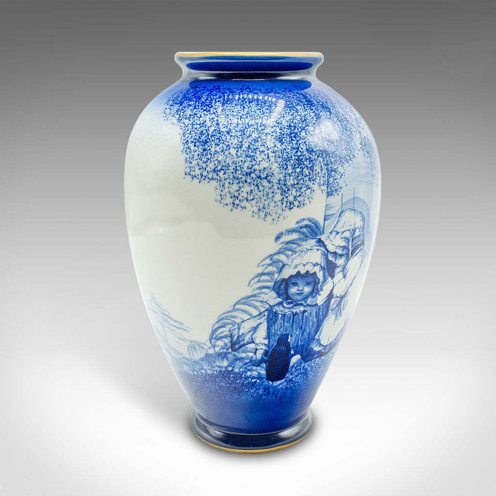 Pair Of Vintage Display Vases, English, Ceramic Flower Urn, Potteries, C.1970 photo for sale