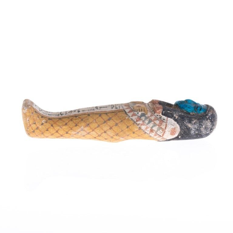 Ancient Egyptian Polychrome Shabti Figure New Kingdom, Ramesside Period (1292 1189 Bc) photo for sale