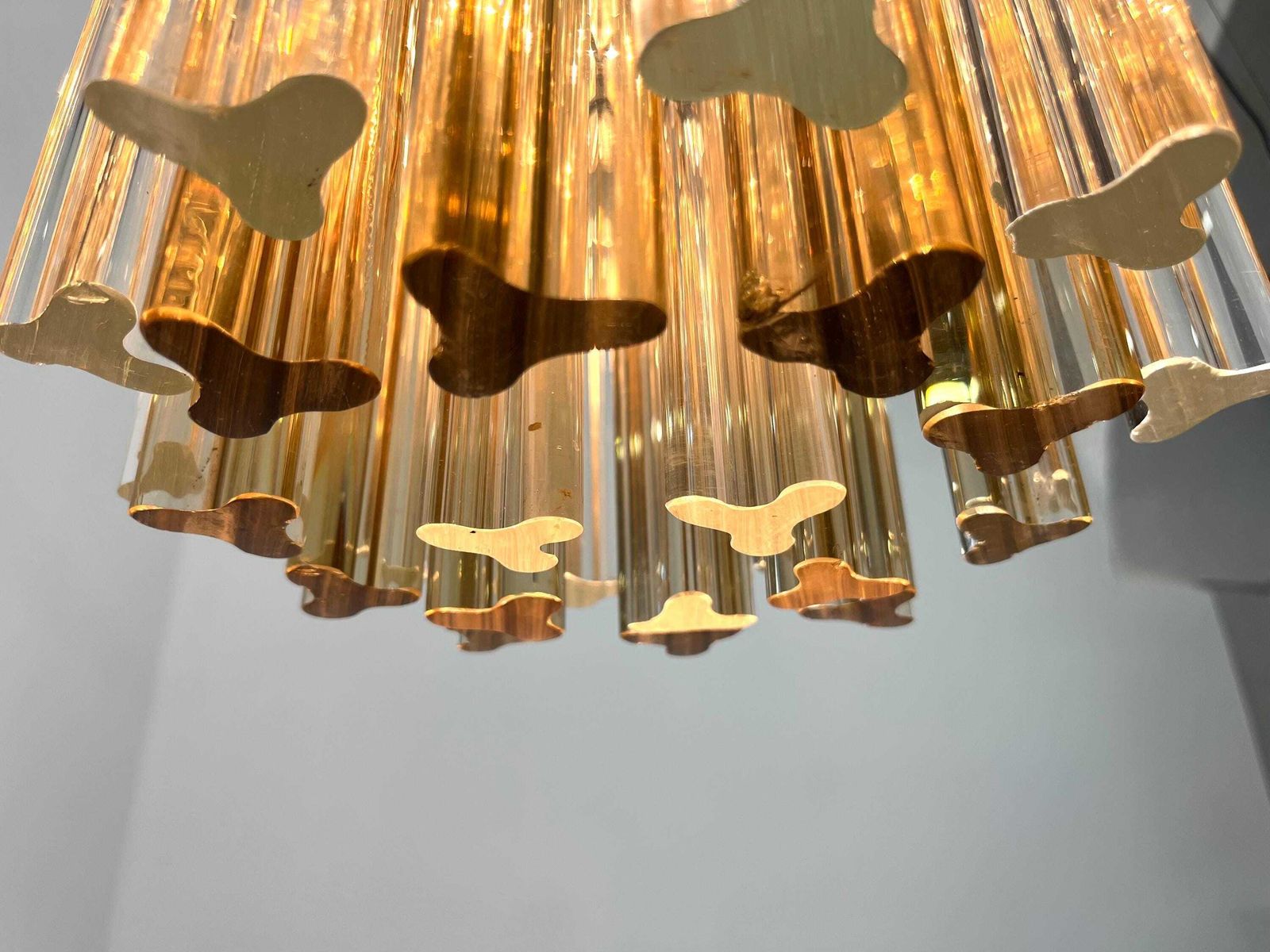 photo furniture Murano Glass Crystal Prism Chandelier From Venini / Original / Made In Italy 1960s / Special Rare Lamp / Chrome Chandelier / Elegant Lamp