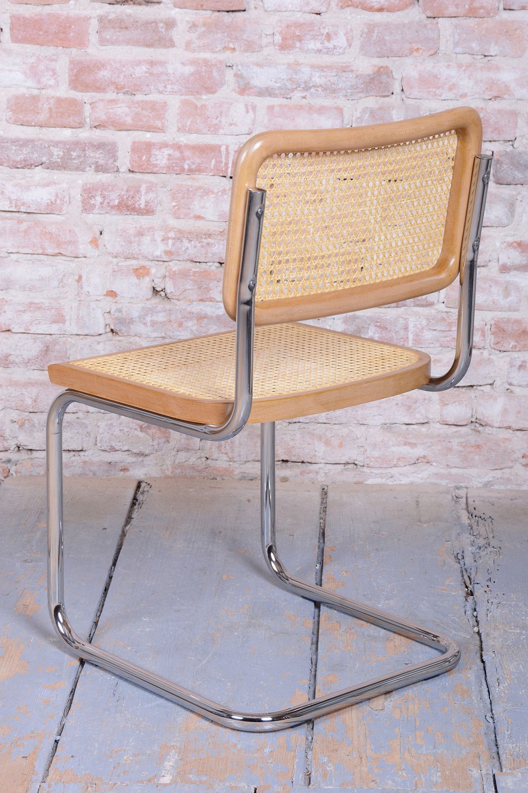 Restored Bauhaus Cesca Chair, By Marcel Breuer, Chrome, Beech, Italy, 1980s photo 400.0