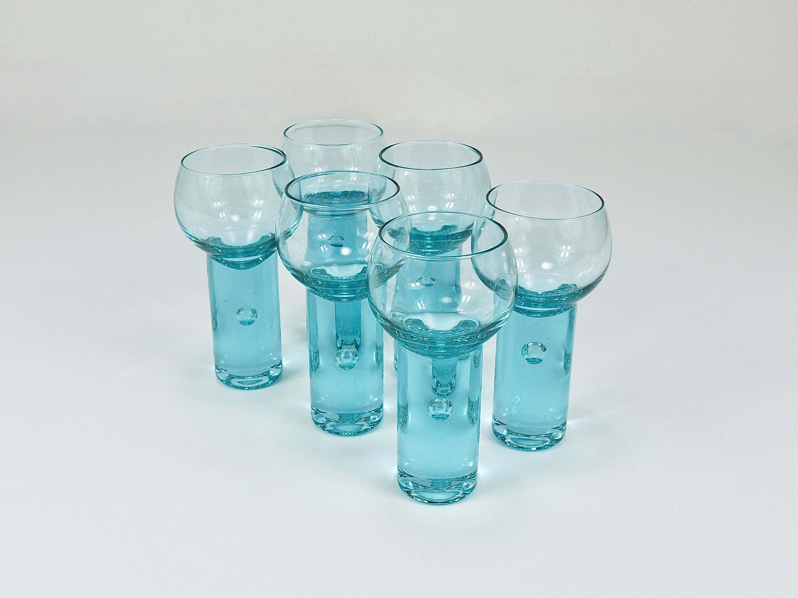 6 Sergio Asti Chameleon Aperitif Drinking Glasses, Arnolfo Di Cambio, Italy 1970 photo buy