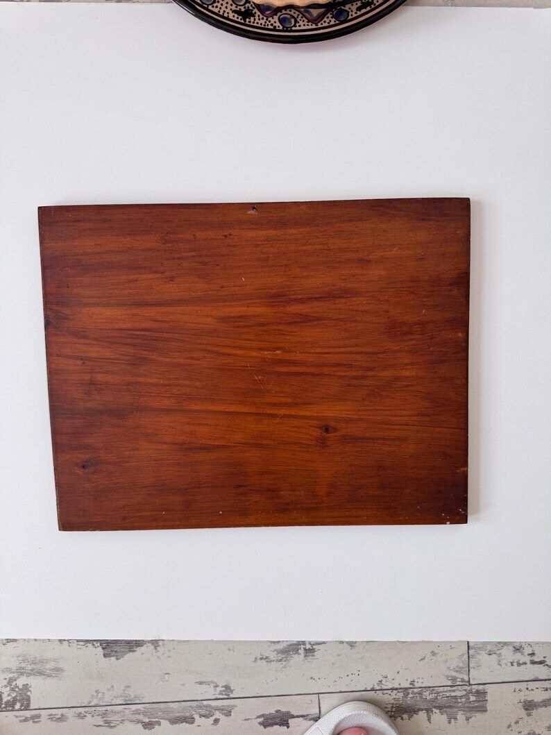Arts And Crafts Wooden Panel, Hand Carved Floral Wooden Panel, Wall Decor photo vinterior