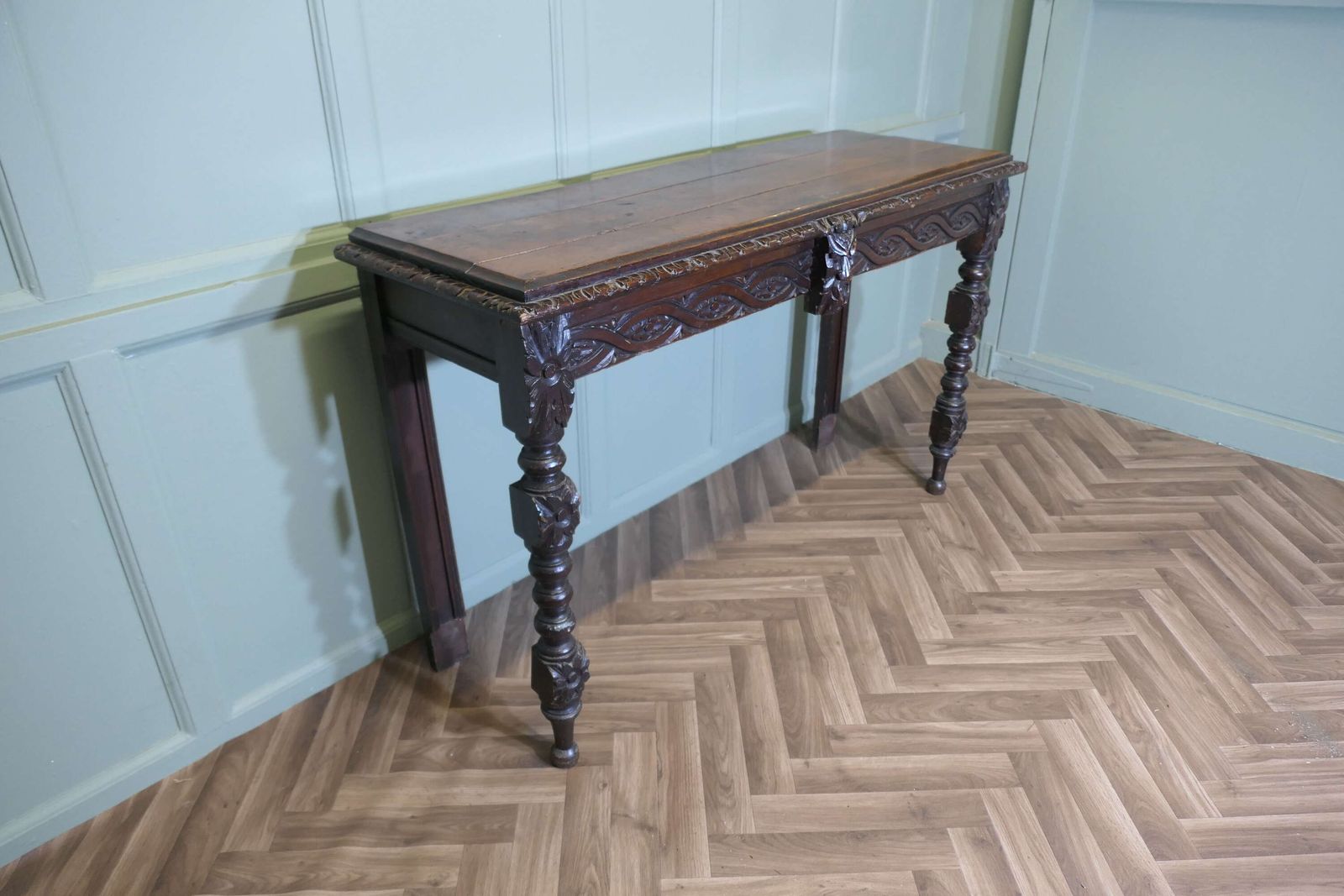 Gothic Carved Country Oak Hall Table photo 630.0