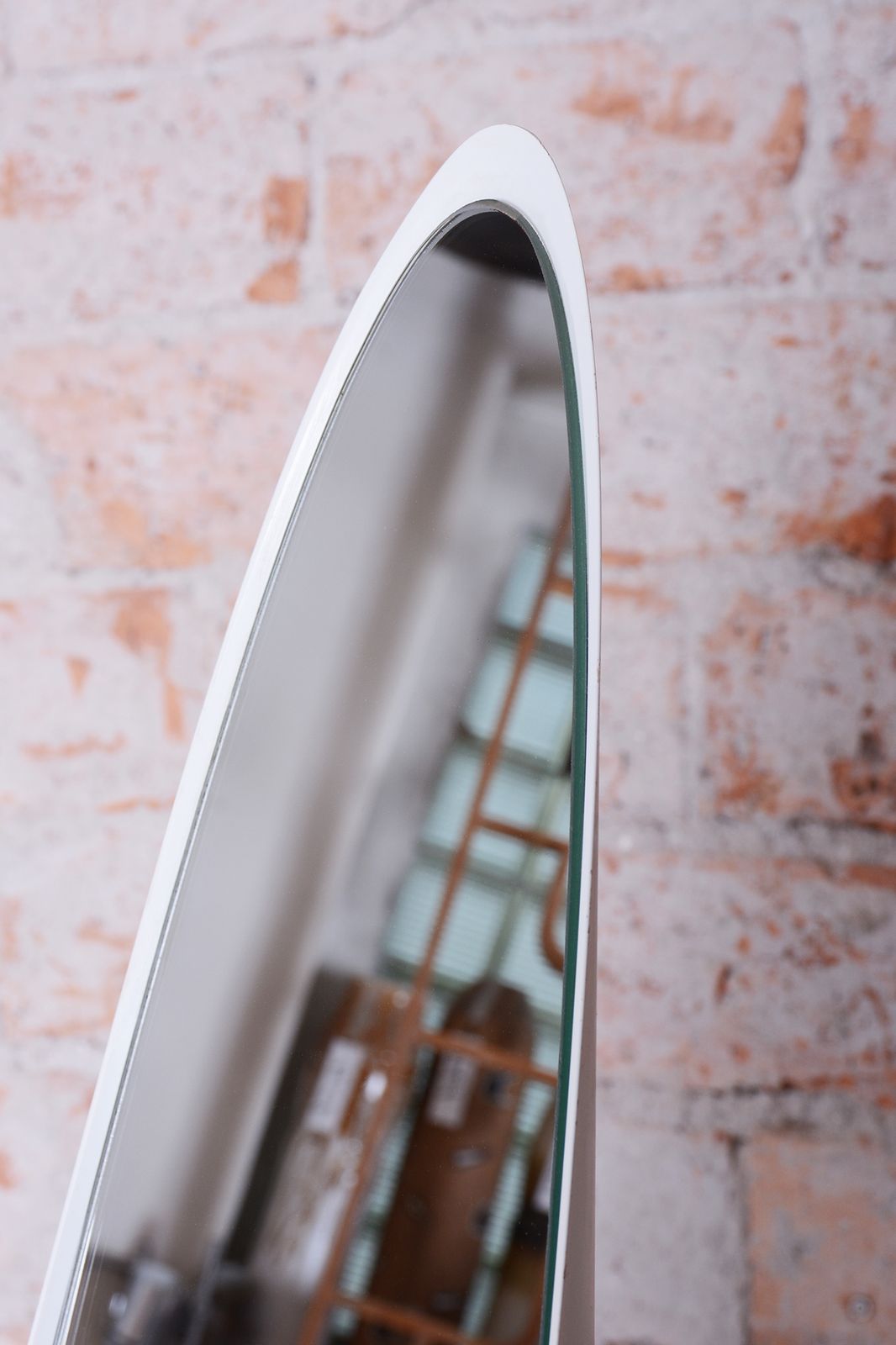 Original Mid Century Floor Mirror, By Roger Lecal, Plastic, France, 1970s photo furniture