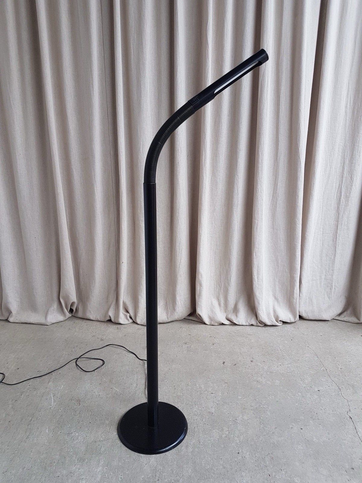 Vtg Late Mid Century Floor Danish Bendy Cobra Floor Lamp By A/S Lyfa R877 photo Lighting