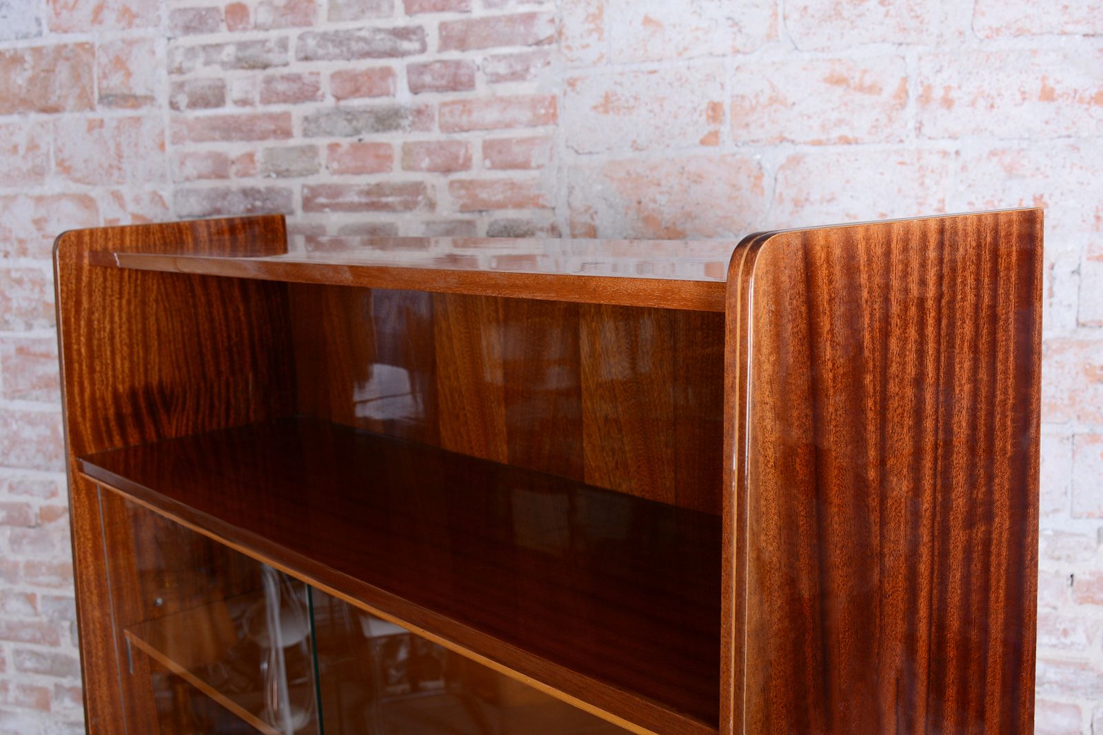 Original Mid Century Display Cabinet, By Nový Domov, Mahogany, Czech, 1950s photo buy