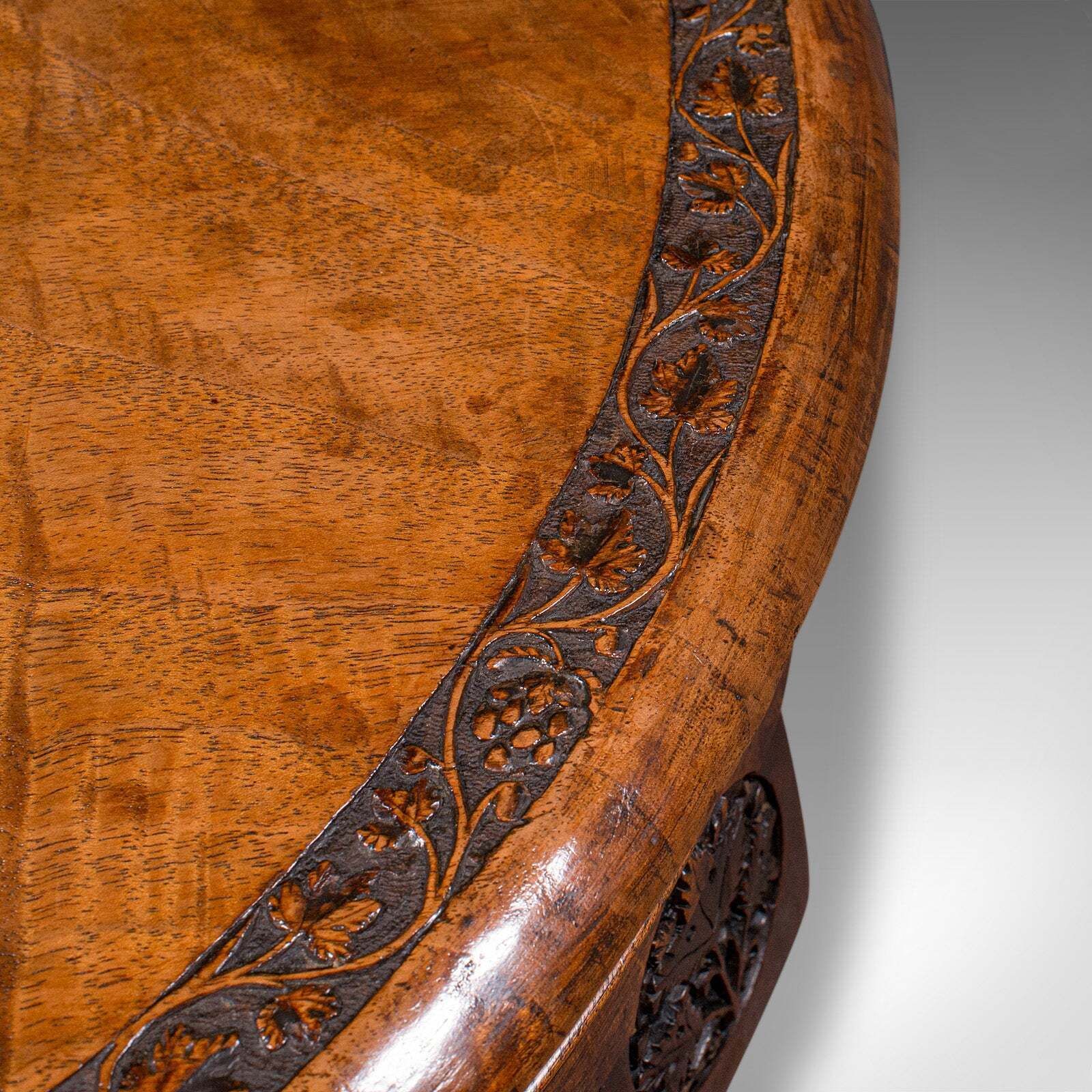 Low Antique Lamp Table, English, Afternoon Tea, Side, Wine, Victorian Circa 1890 photo vintage