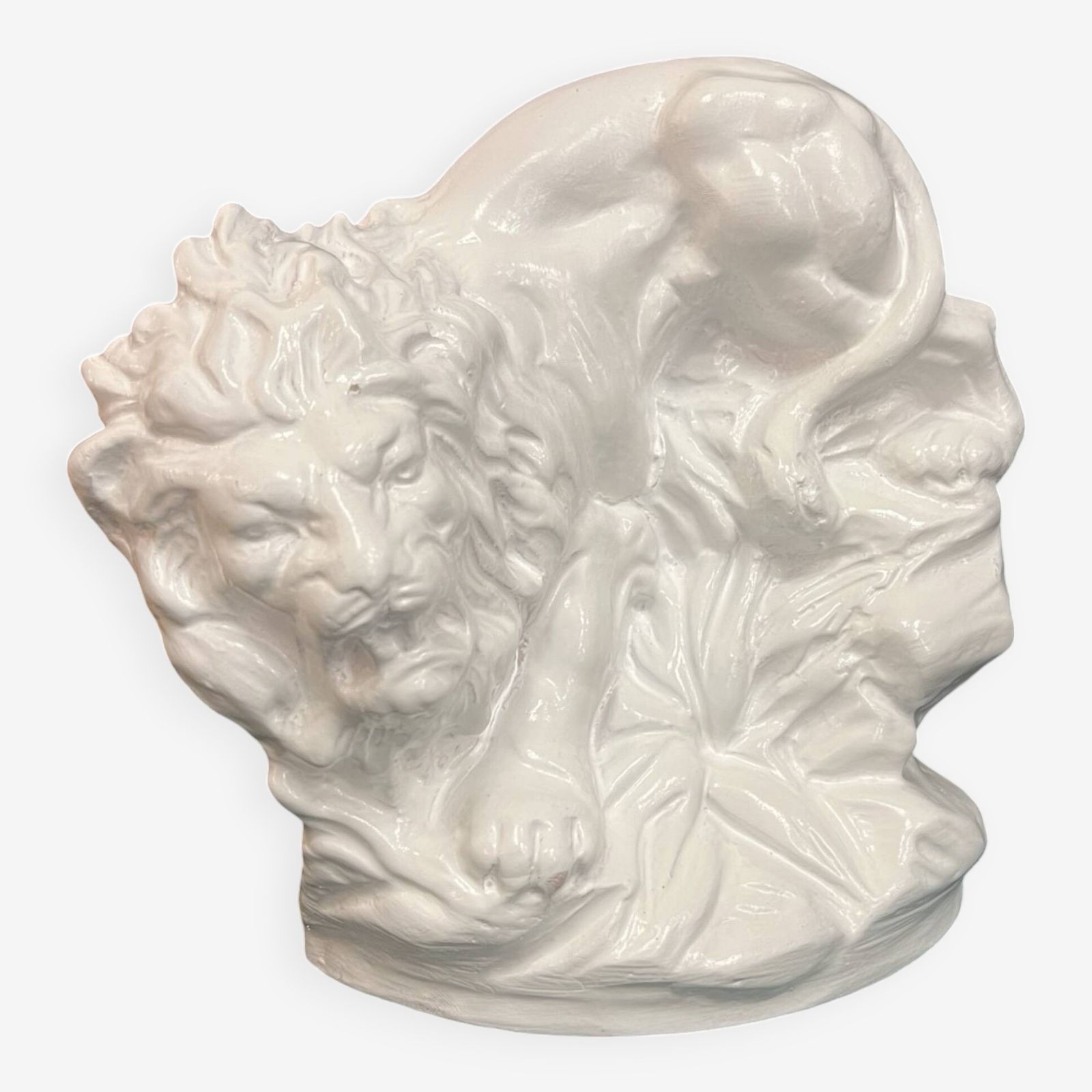 White Clay Lion, Czech Republic, Early 20th Century