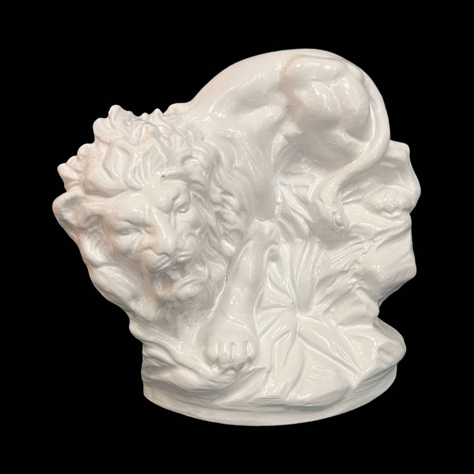 Art White Clay Lion, Czech Republic, Early 20th Century photo