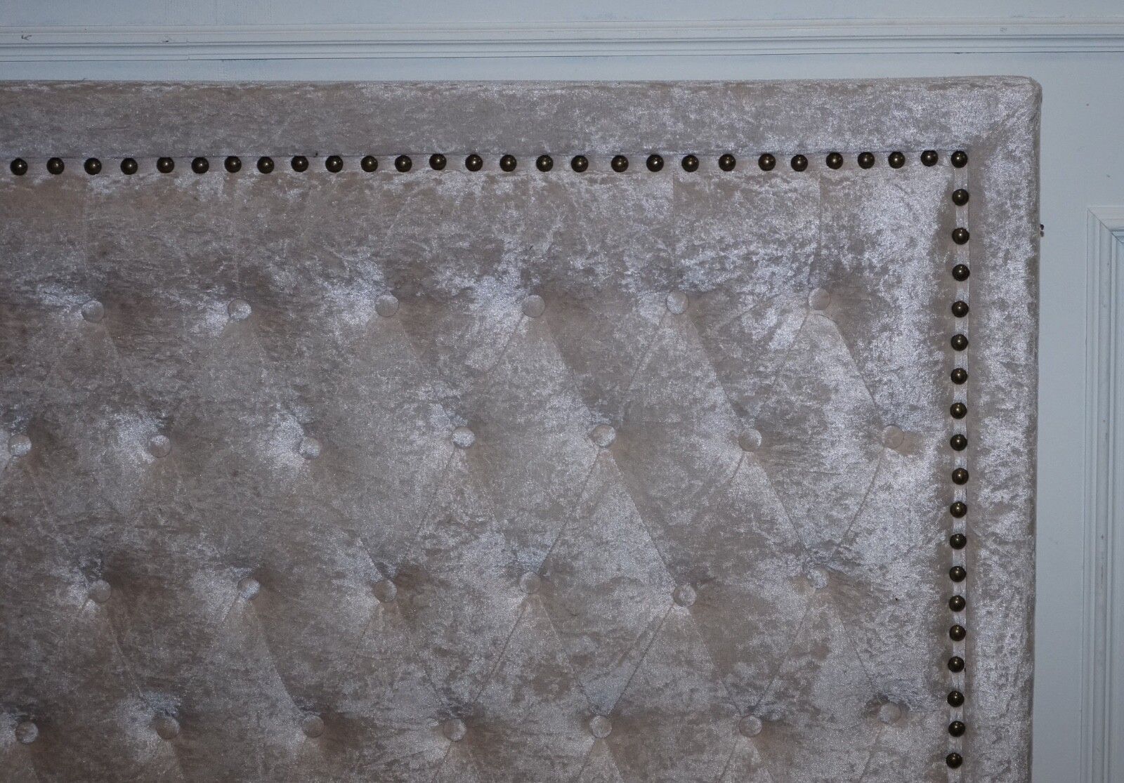 Beautiful Baby Pink Velvet Double Bed Frame photo vintage