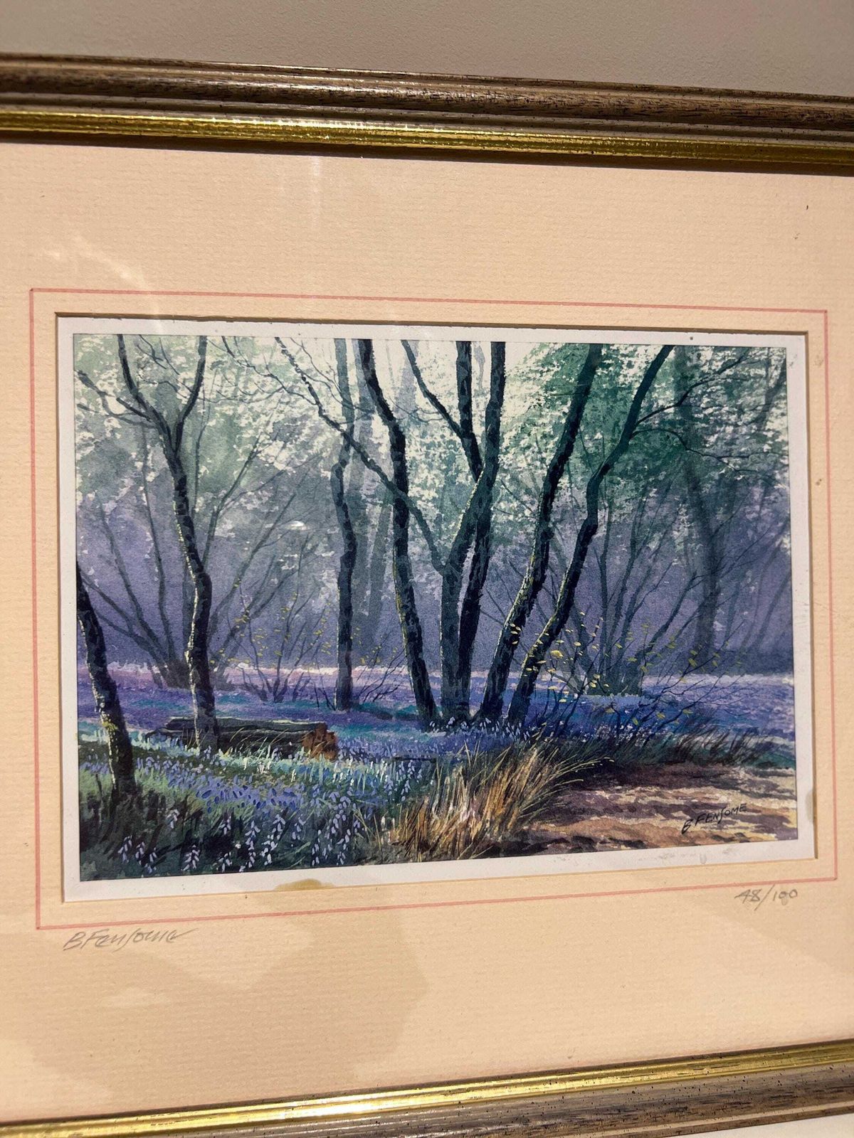 Set Of 2 Signed Limited Edition Brian Fensome Prints – Waresley Wood & Gamlingay Wood photo vinterior