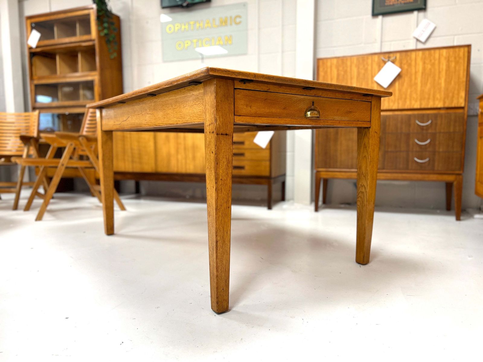 Mid Century, Oak Dining Table, Mid 20th Century photo Furniture