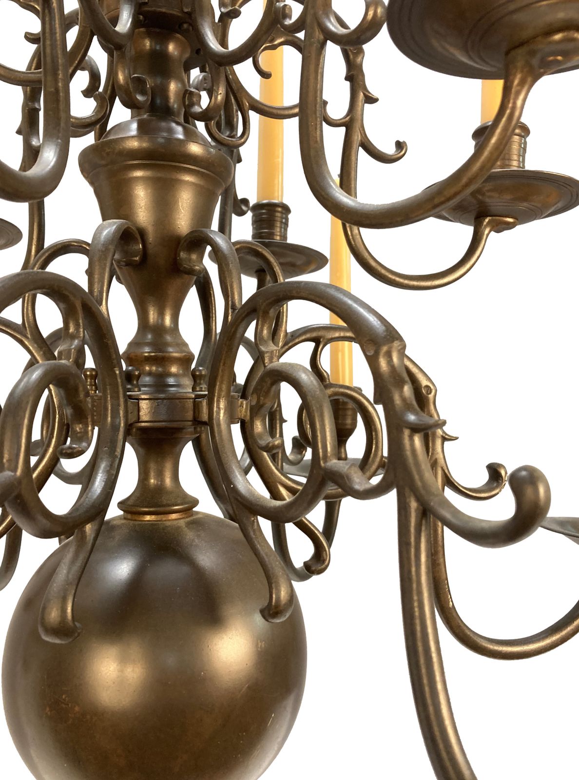 A XIX Century English Bronze Chandelier In The Dutch Taste photo vinterior