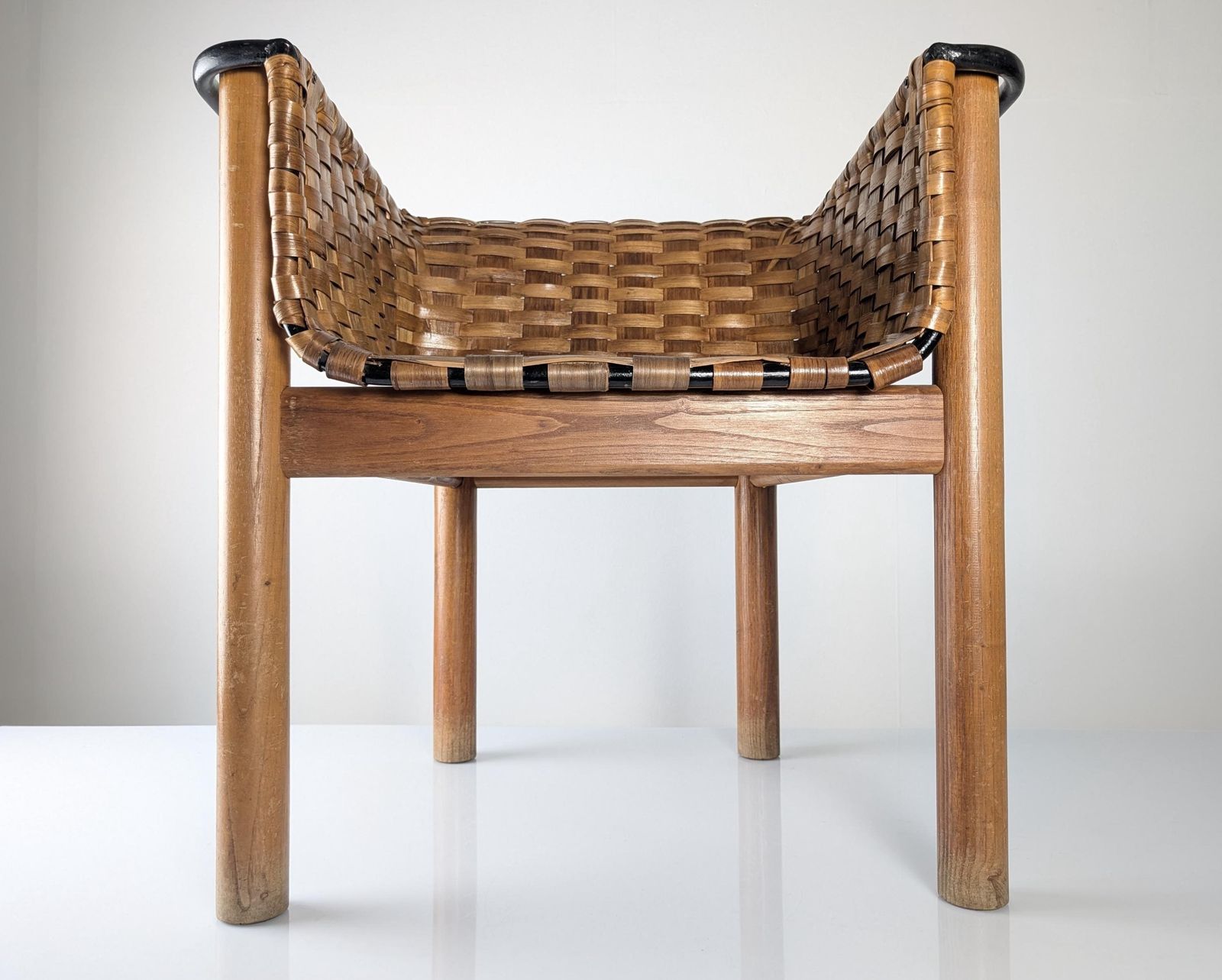 Handcrafted Braided Chestnut Chair, National Crafts Award, Spain, 1980s photo Furniture