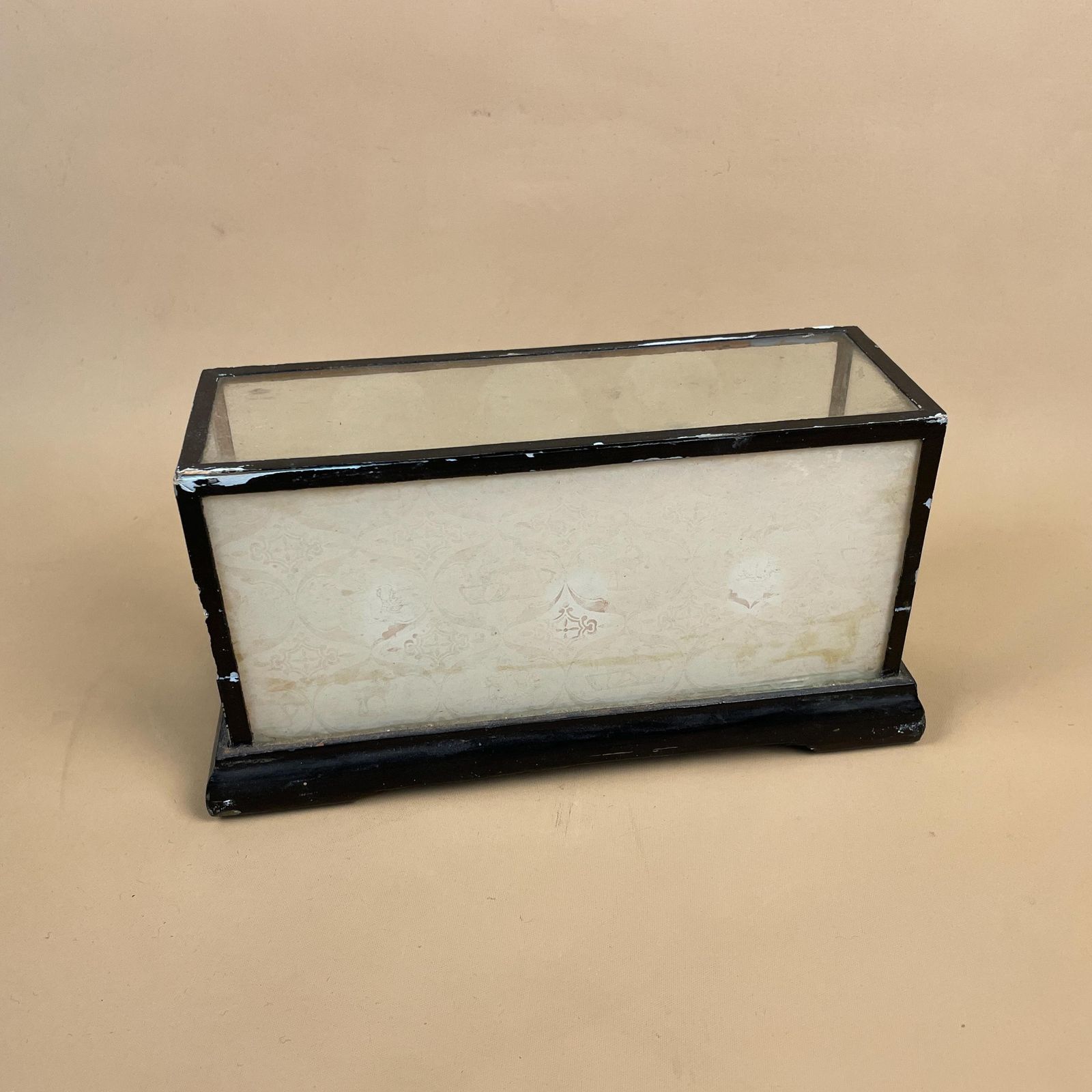Trio Of Oriental Chinese Hand Painted Eggs Glazed Display Case Hand Decorated Small 3x Three Blue Blue Decoration 20th Century photo vintage