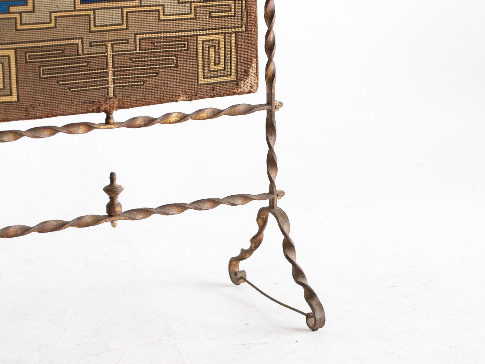 Gilt Iron Fire Screen, 1900s, Antique photo vintage