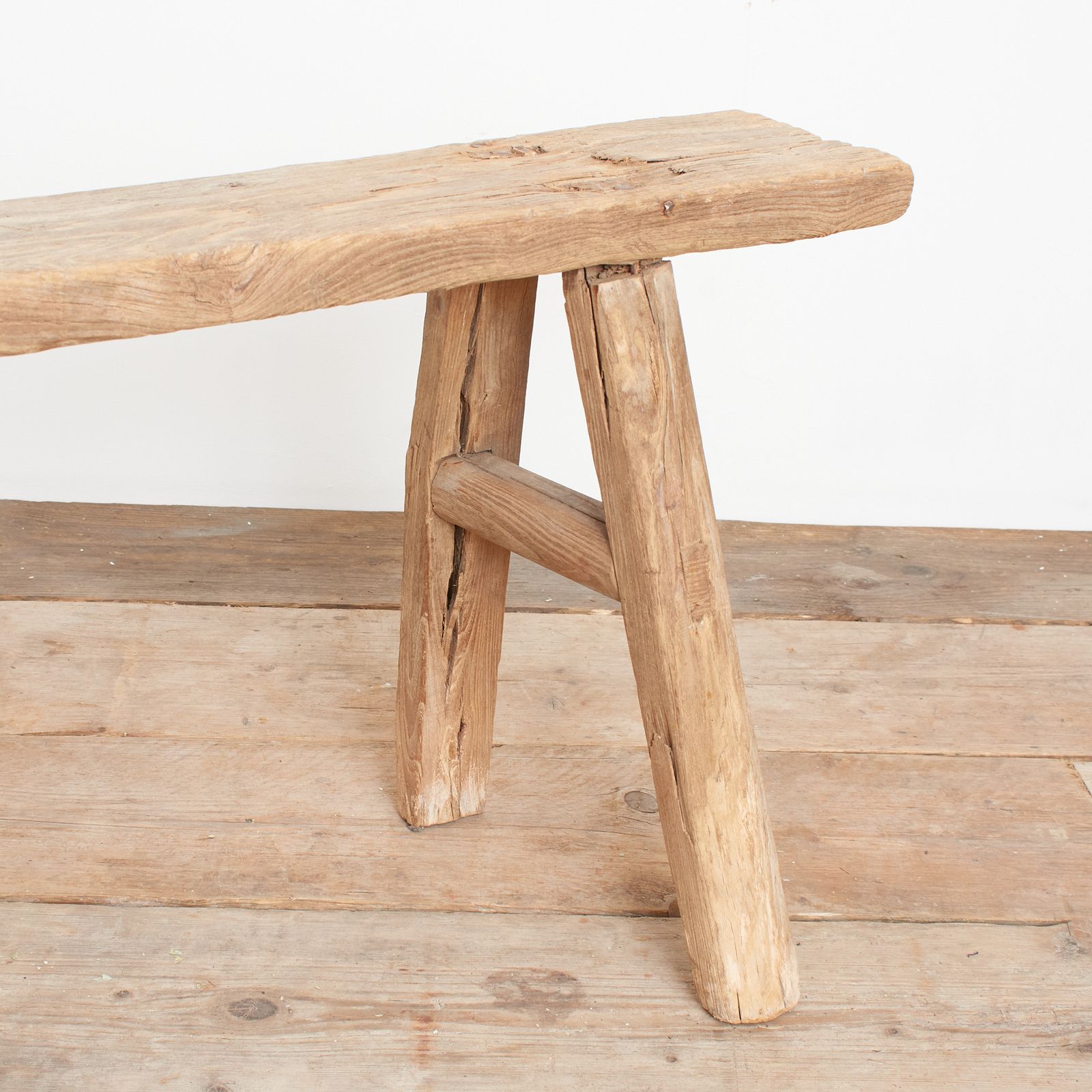 Antique Reclaimed Rustic Wooden Hallway Pig Bench  Cx photo for sale
