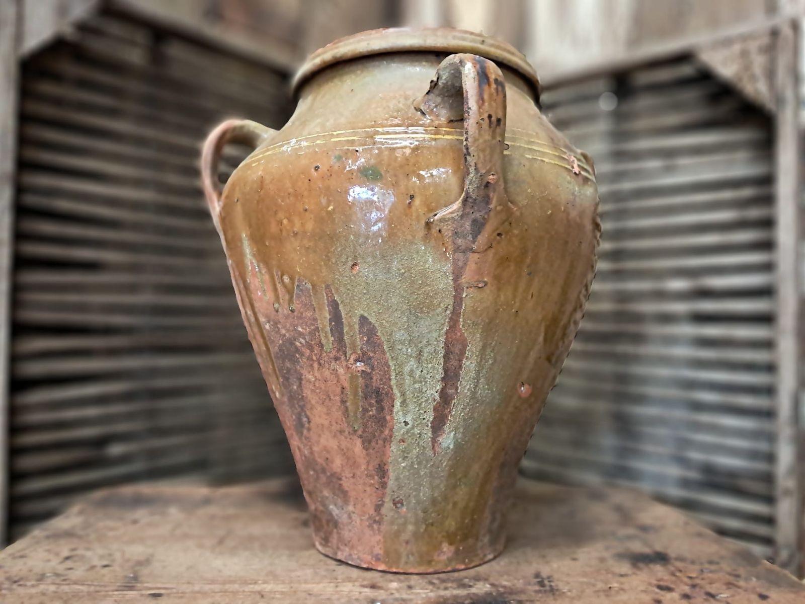 Small Spanish Olive Oil Pot, 19th Century photo buy