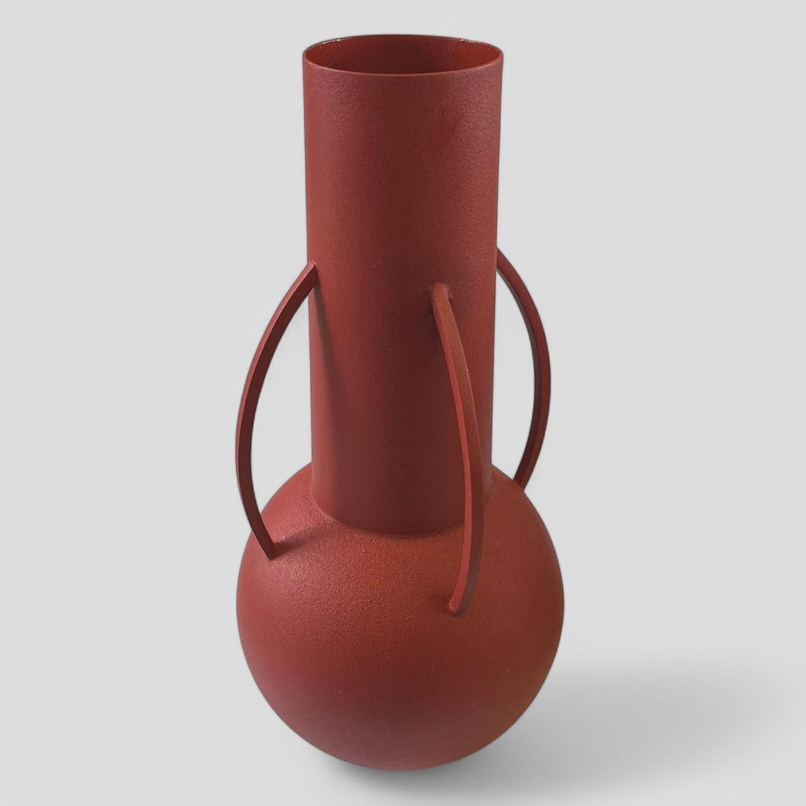 Pols Potten Roman Metal Vase In Red/Pink photo for sale