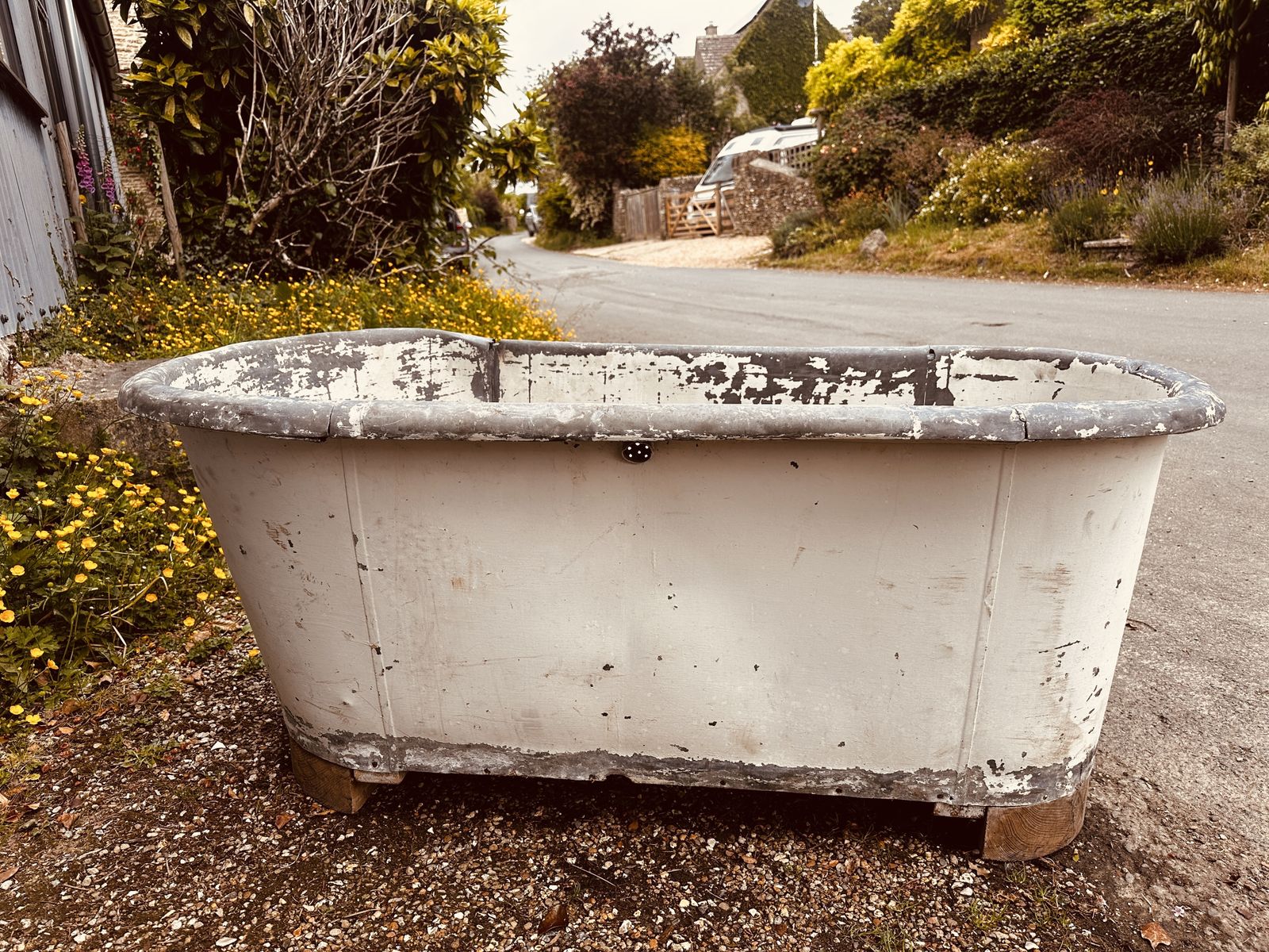 19th Century French Zinc Bath Tub photo 280.0