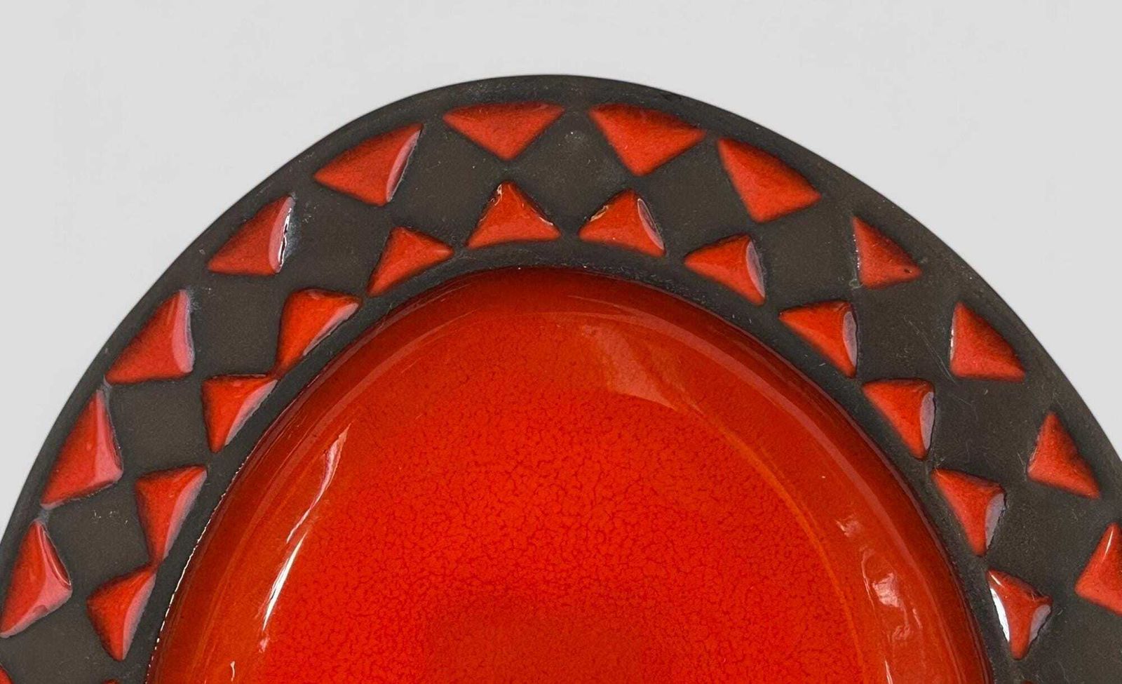 Mid Century Danish Glazed Red Ceramic Wall Sconce / Candle Holder By Frank Rasmussen For Frank Keramik Denmark photo vinterior