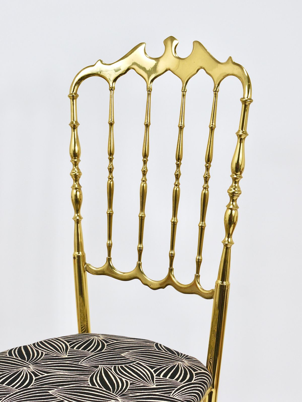 886.0 Chiavari Midcentury Brass Chair By Giuseppe Gaetano Descalzi, Italy, 1950s photo