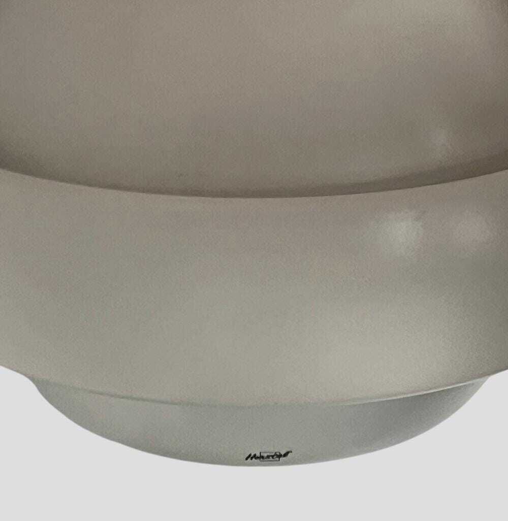 Mid Century Modern Danish White Metal Ceiling Pendant Light 'Viva' By Herstal Denmark photo Lighting