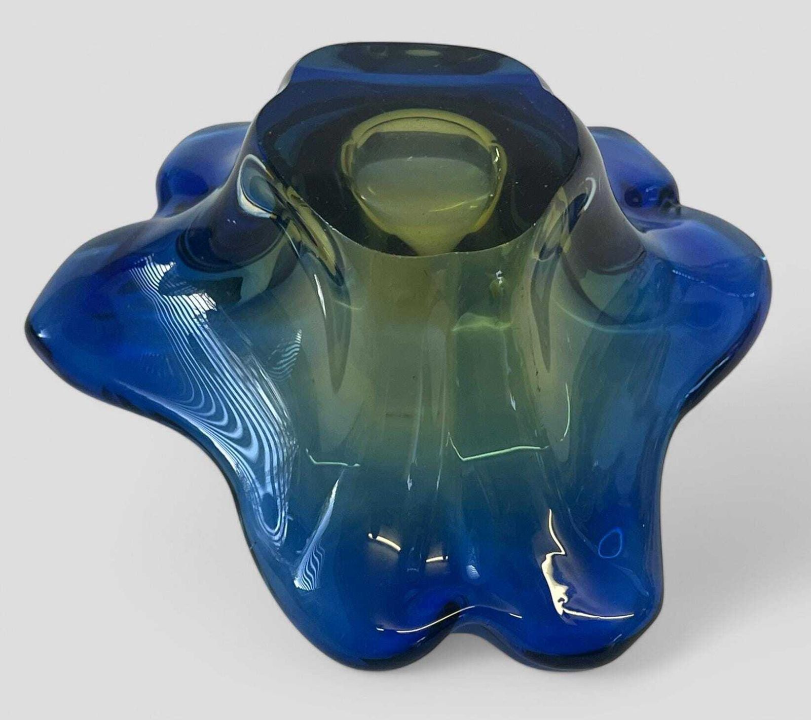 photo for sale Mid Century Glass Bowl / Ashtray By Hana Machovska For Mstisov Czech Glass