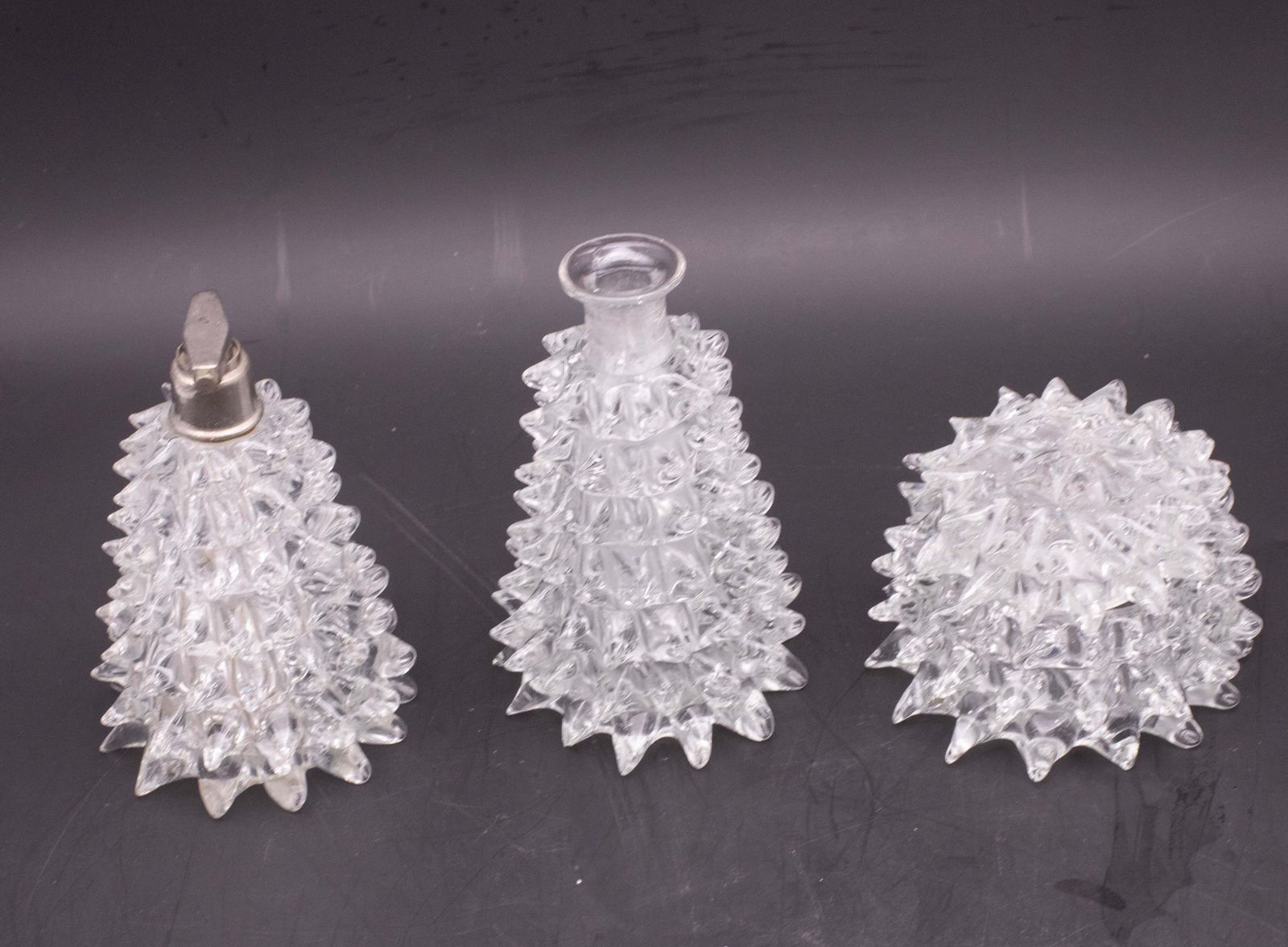 Set Of 3 Ercole Barovier Rostrato Murano Italian Glass Vase For Barovier & Toso photo Home Decor