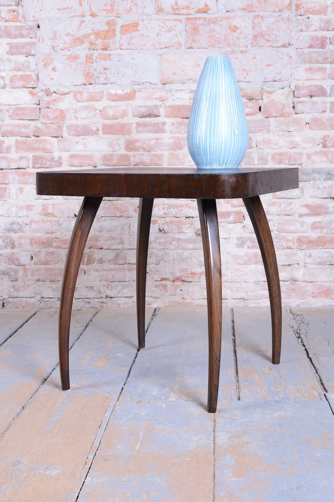 photo furniture Restored Art Deco "Spider" Table, By J. Halabala, Up Závody, Oak, Czech, 1940s
