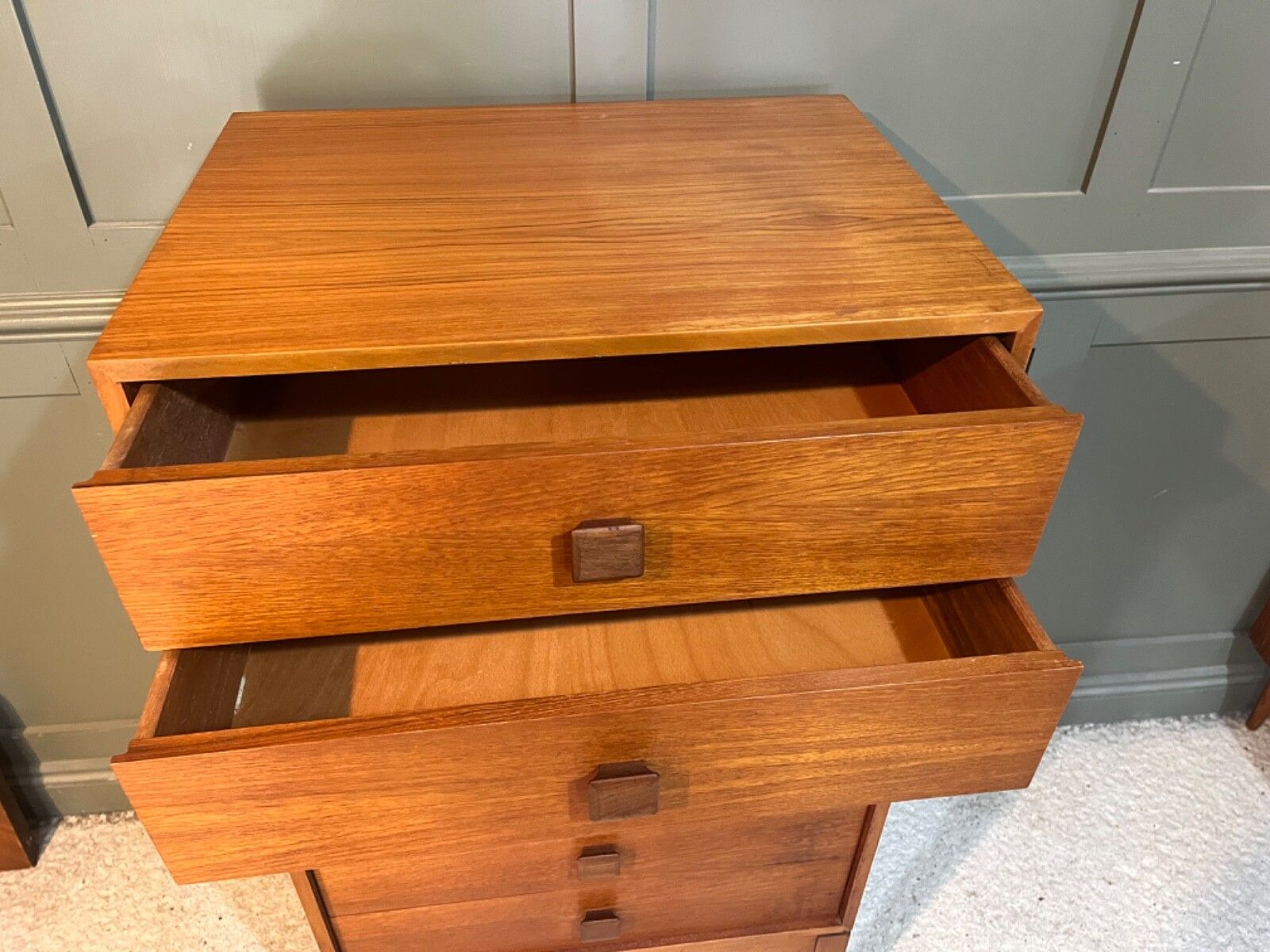 Teak Chest Of Drawers Mid 20th C 6 Drawer Chest Danish Style photo 611.0