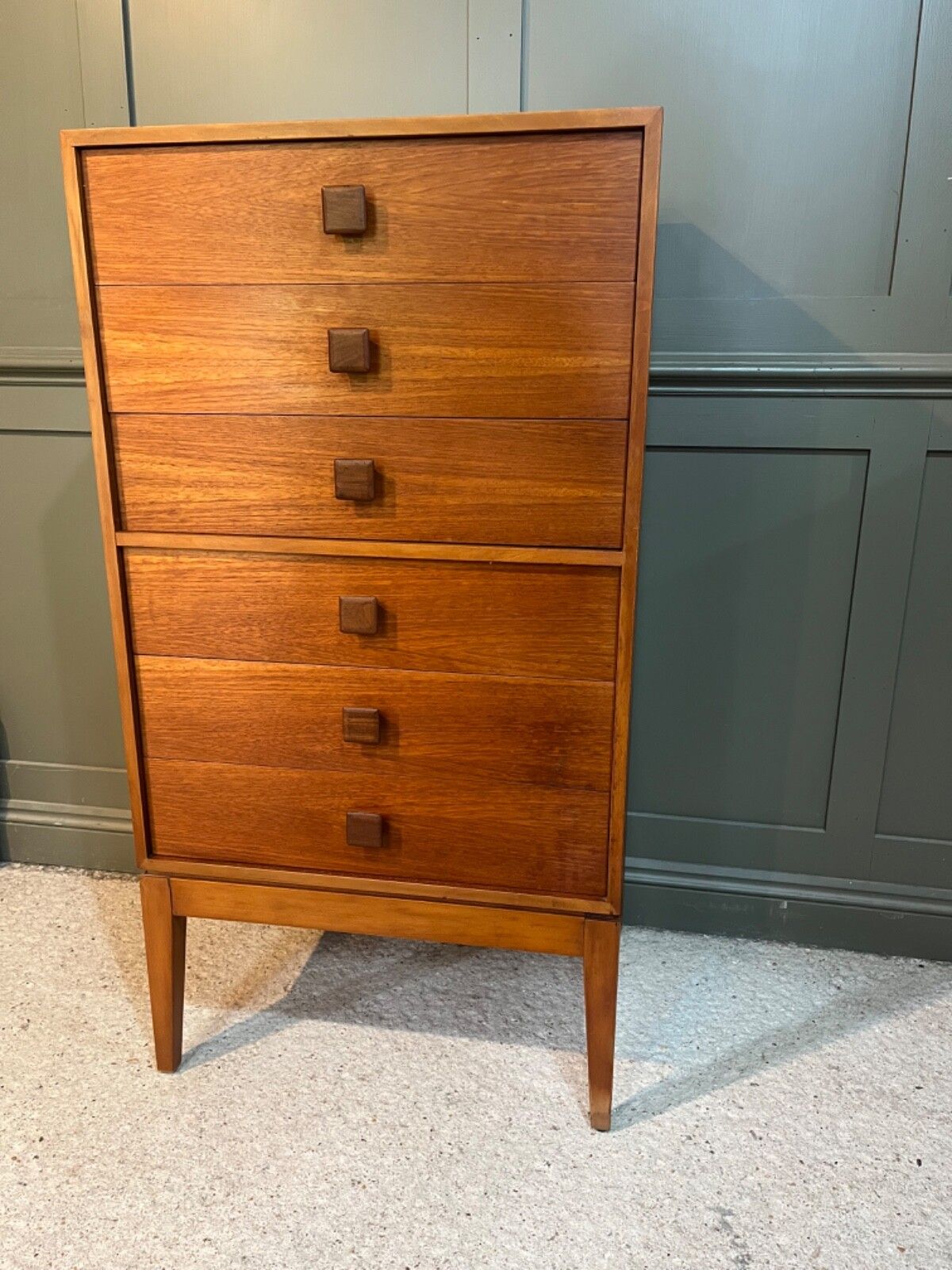 Teak Chest Of Drawers Mid 20th C 6 Drawer Chest Danish Style photo vinterior