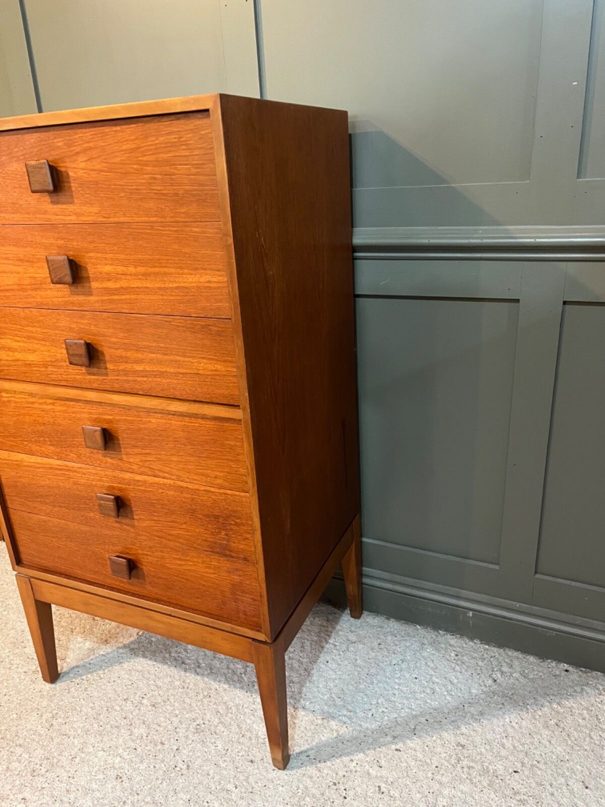 Teak Chest Of Drawers Mid 20th C 6 Drawer Chest Danish Style photo buy