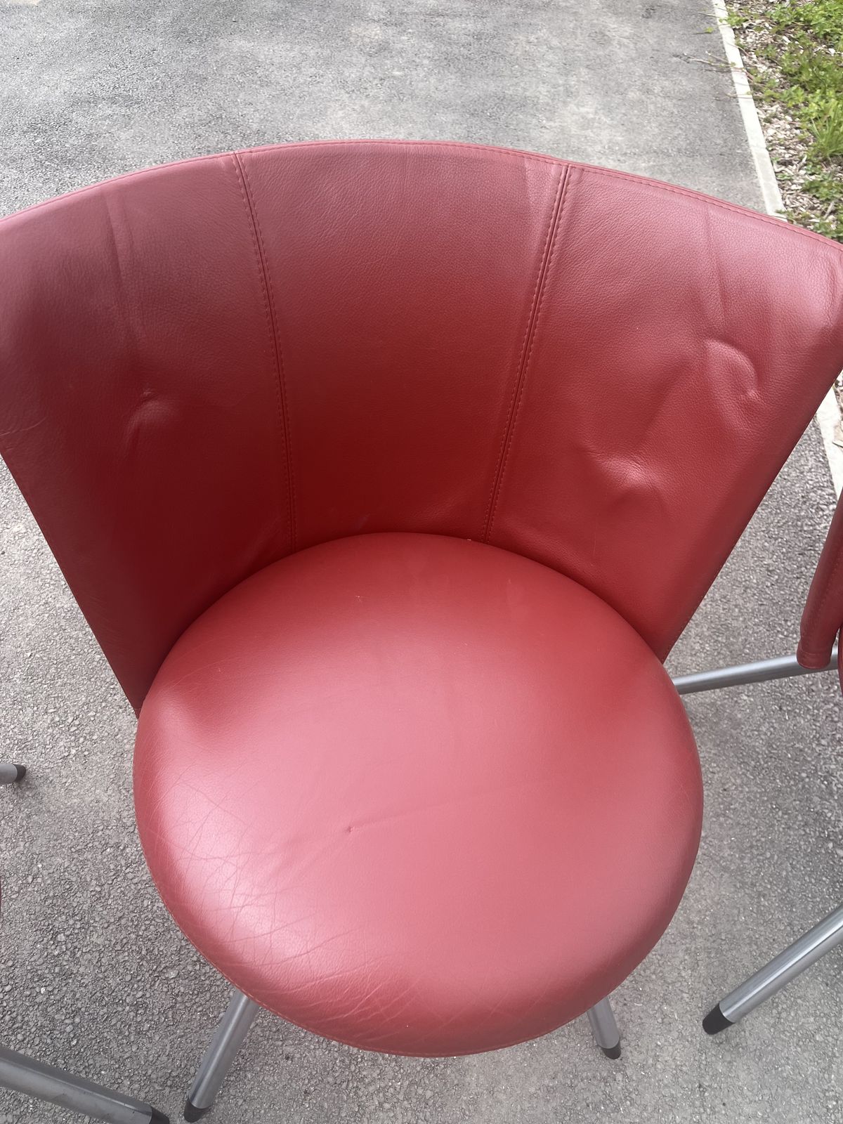 Set Of 4 Erik Jorgensen Danish Red Leather Chairs