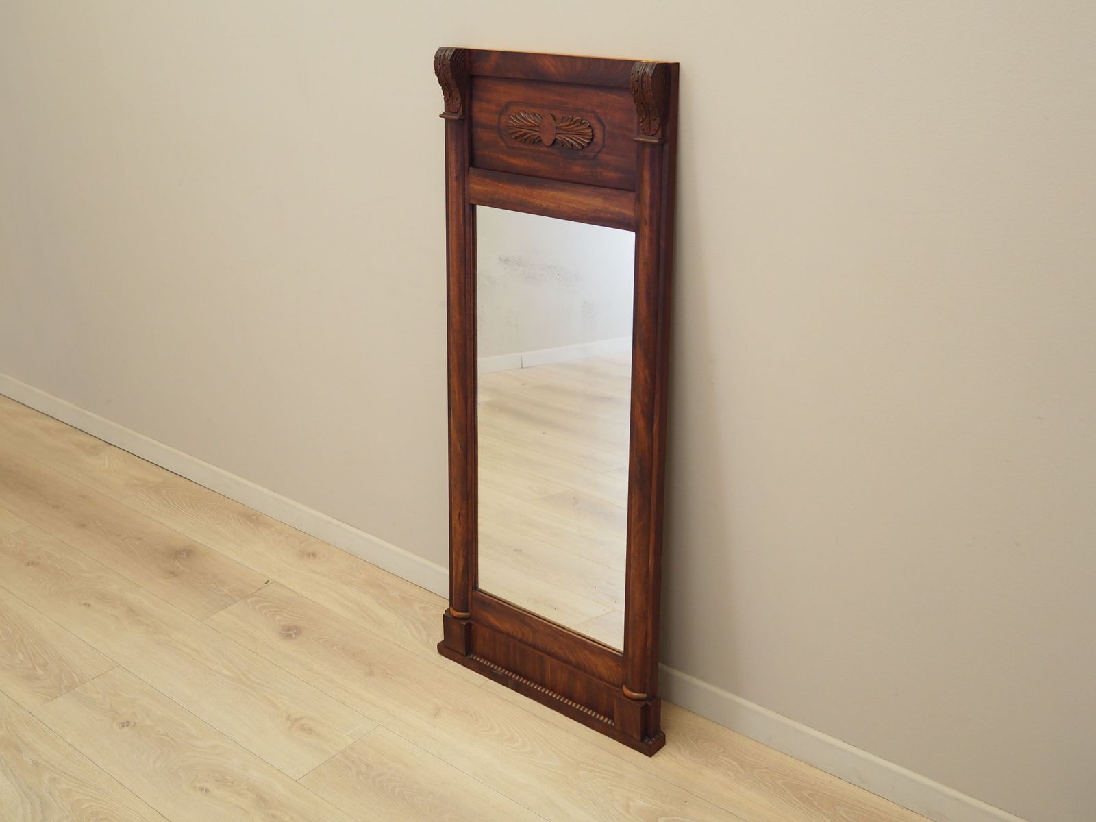 Mirror In Wooden Frame, Danish Design, 1970s, Production: Denmark photo furniture