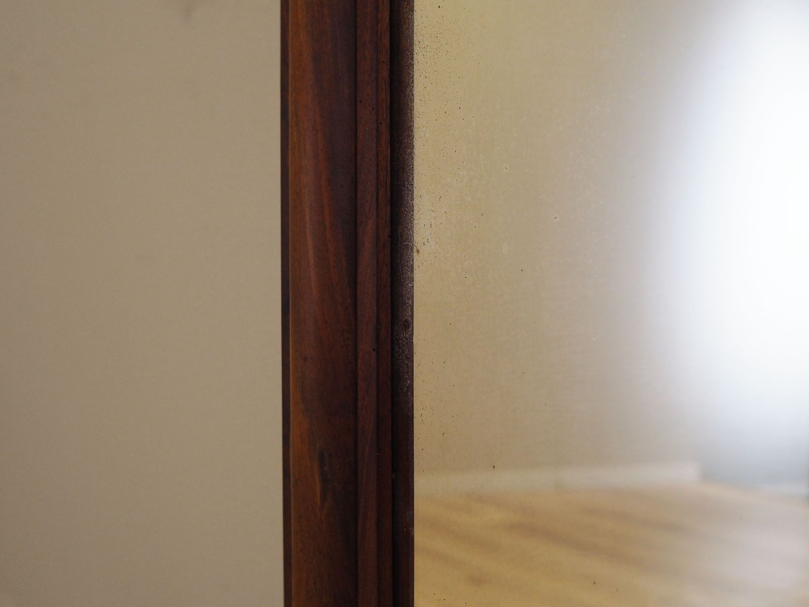 Mirror In Wooden Frame, Danish Design, 1970s, Production: Denmark photo vinterior