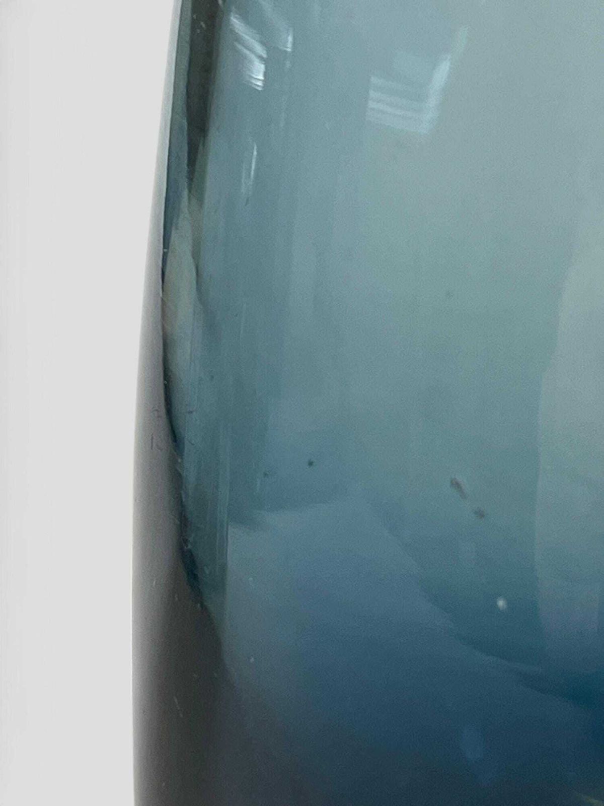 Mid Century Smoked Blue Glass Model 1365 Vase By Tamara Aladin For Riihimaki / Riihimaen Lasi Oy Finland photo buy