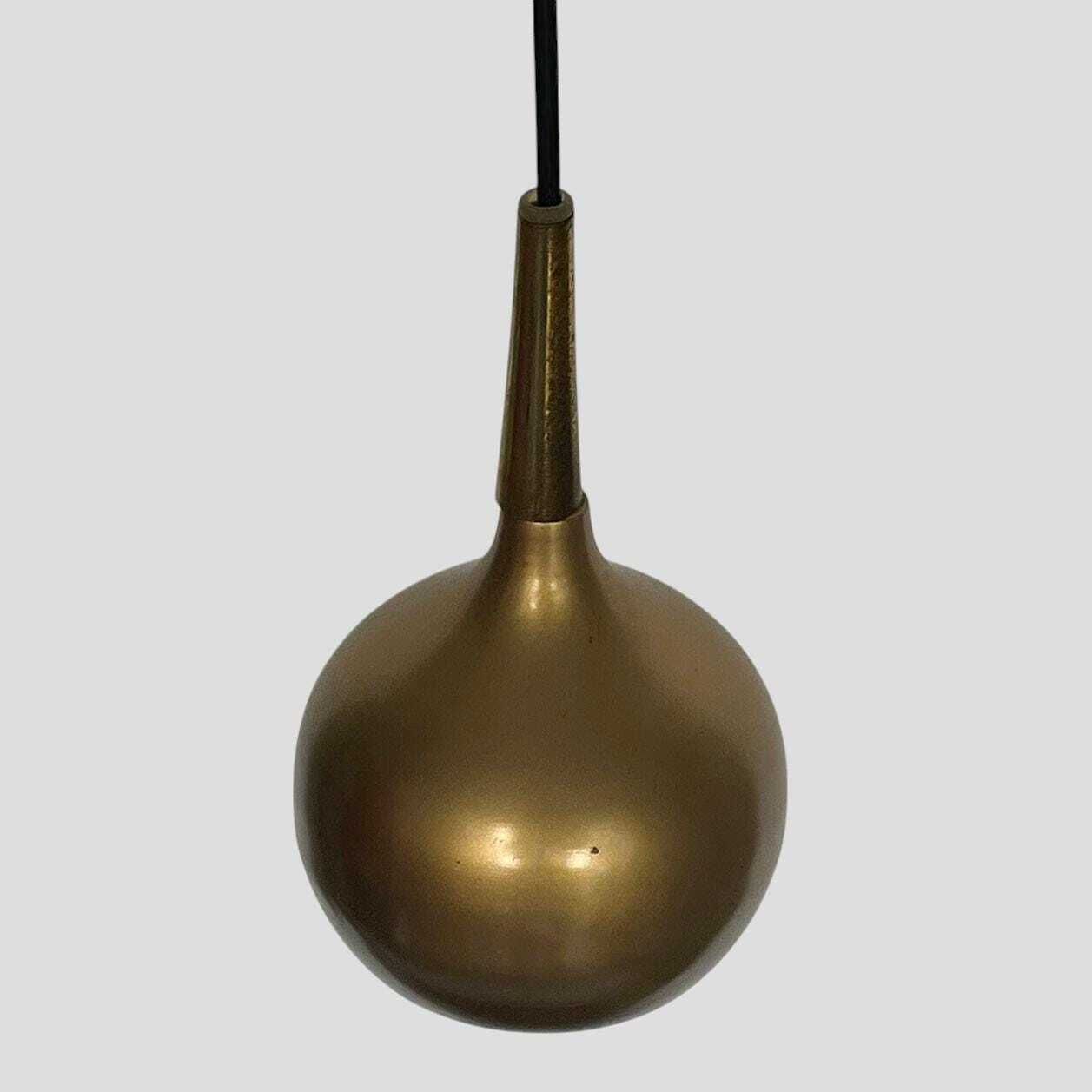 Mid Century Swedish Brass Teardrop Pendant Lamp Set By Hans Agne Jakobsson For Markaryd photo for sale